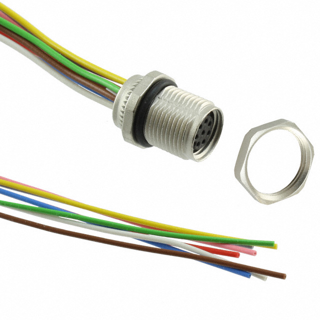 【1424229】CIRC CBL 8POS RCPT TO WIRE 1.64'