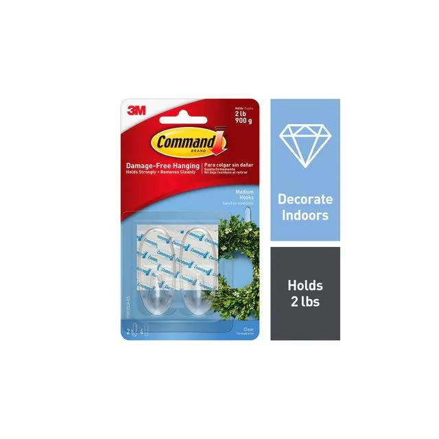 COMMAND MEDIUM CLEAR HOOKS W【17091CLR-ES】