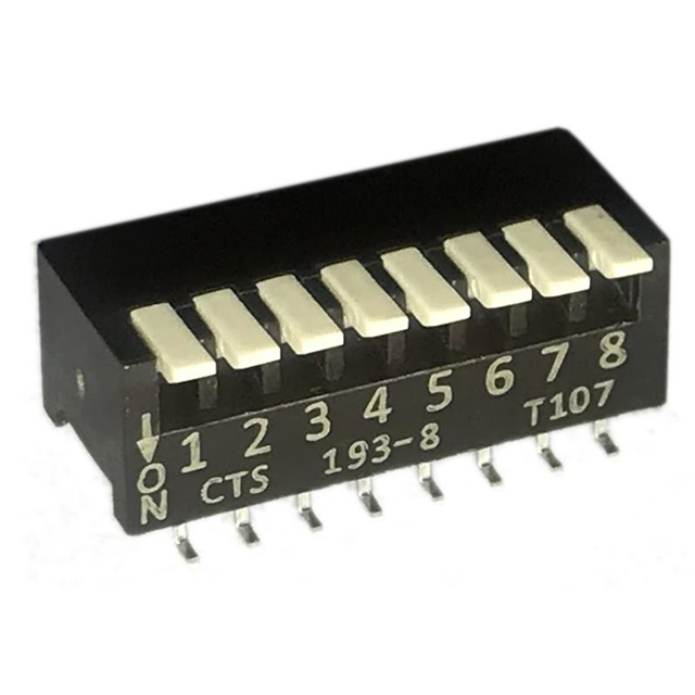 SWITCH PIANO DIP SPST 0.05A 24V【193-8MS】