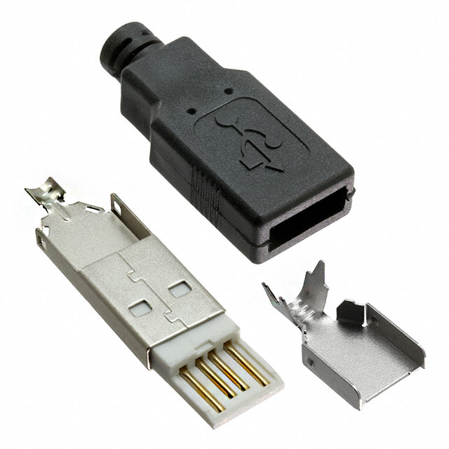 CONN PLUG KIT USB2.0 TYPE-A【1002-001-BL-KIT】