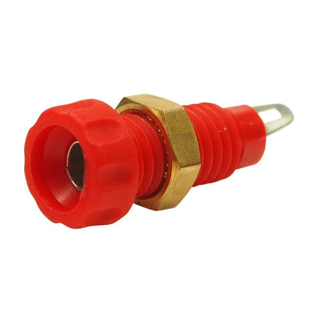 【CL1452】4MM PANEL SKT S14 RED + NUT