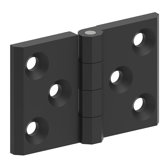 LEAF HINGE 50X76 ZAMAK BLACK POW【099126】