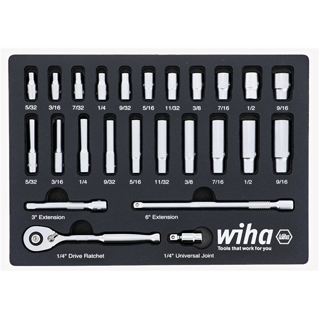 25 PIECE 1/4 DRIVE PROFESSIONAL【33396】