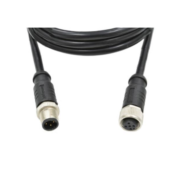CIRC CBL 4POS RCPT TO PLUG 1.64'【M12A04ML-12AFL-SDA05】