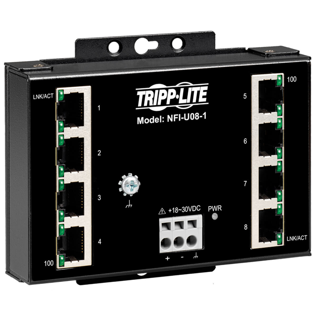 【NFI-U08-1】8-PORT UNMANAGED INDUSTRIAL ETHE