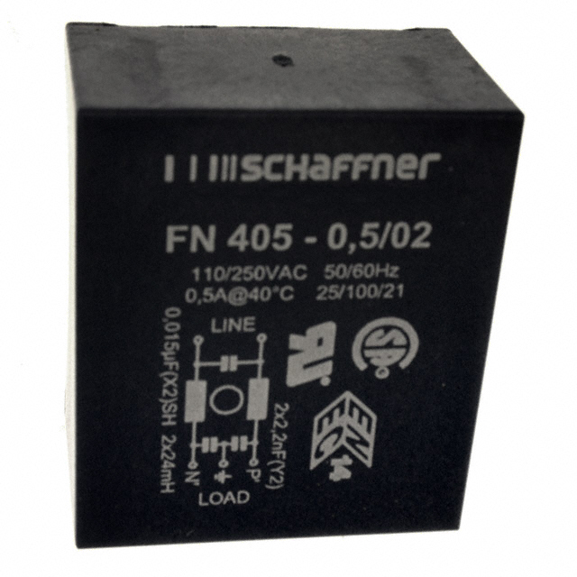 【FN405-0.5-02】LINE FILTER 250VAC 0.5A TH