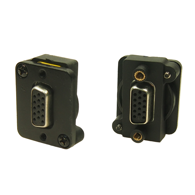 CONN FEEDTHRU VGA 15 PIN F-F BLA【CP30229BM】