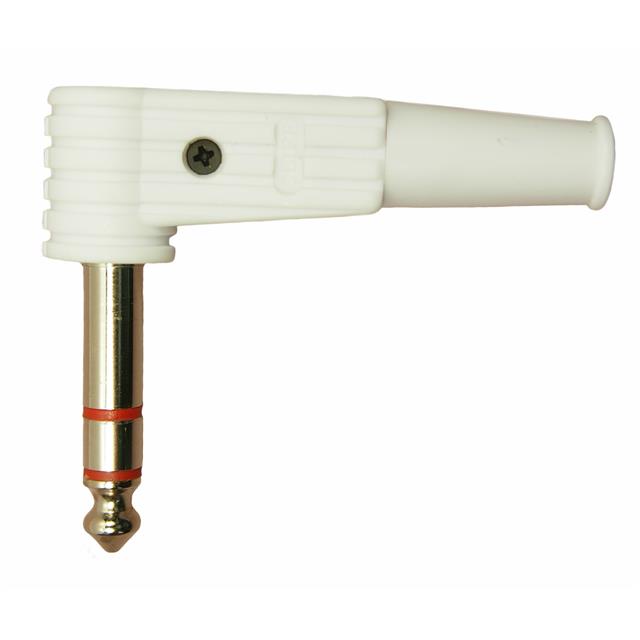 【FM1106W】1/4" STEREO PLUG 90 DEG WHITE