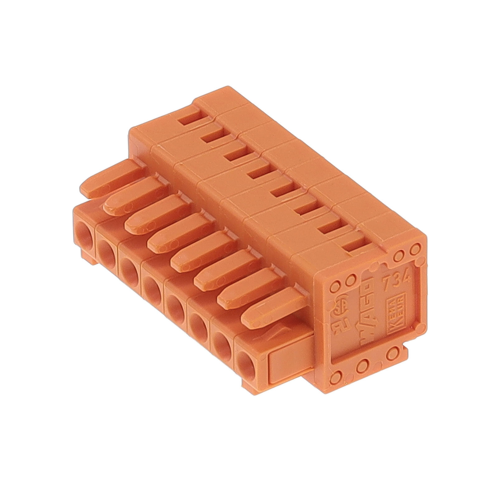 【734-208】TERM BLOCK PLUG 8POS 3.81MM