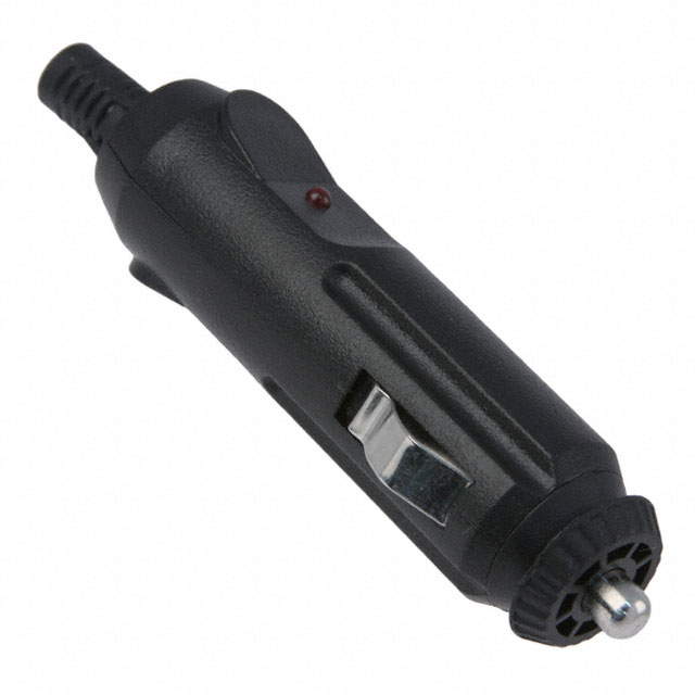 【AP-129】AUTO PWR PLUG 12V 2A W/LED BLACK