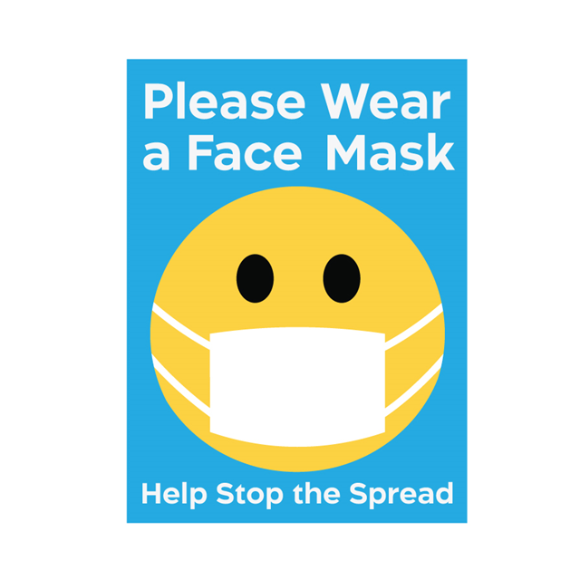 PLEASE WEAR MASK 5.5"X7.5" 1=1PC【FP0862-5.5-7.5(25)】
