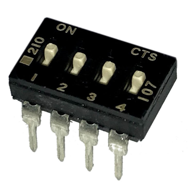 【210-4MS】SWITCH SLIDE DIP SPST 0.1A 20V