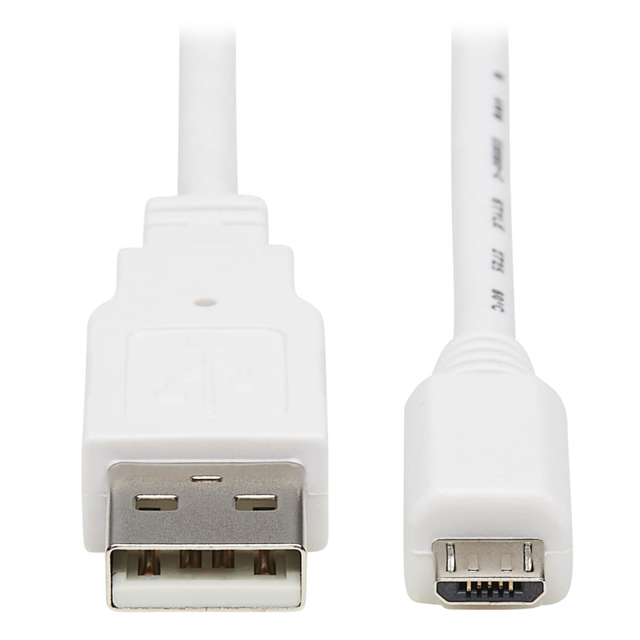 CBL USB2.0 A PLUG-MCR B PLUG 6'【U050AB-006-WH】