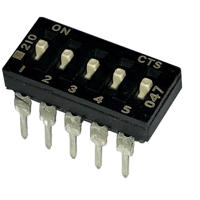 【210-5MS】SWITCH SLIDE DIP SPST 0.1A 20V
