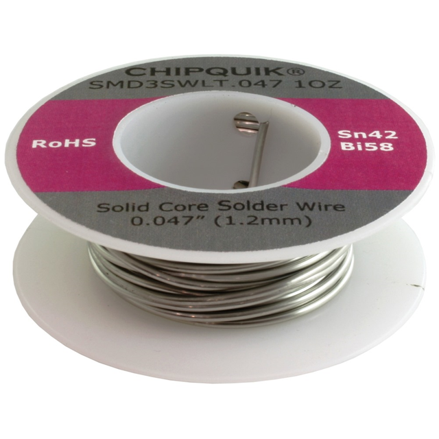 【SMD3SWLT.047 1OZ】SOLDER WIRE SN42/BI58 .047" 1OZ
