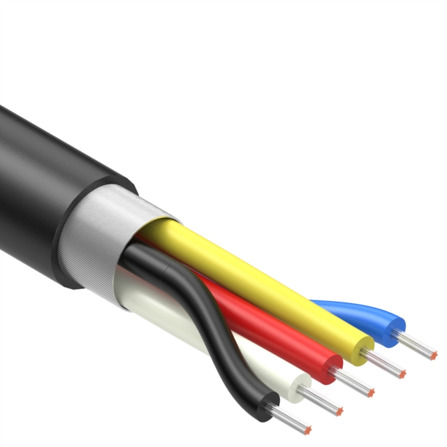 CABLE 5COND 18AWG BLACK SHLD【30-02434】