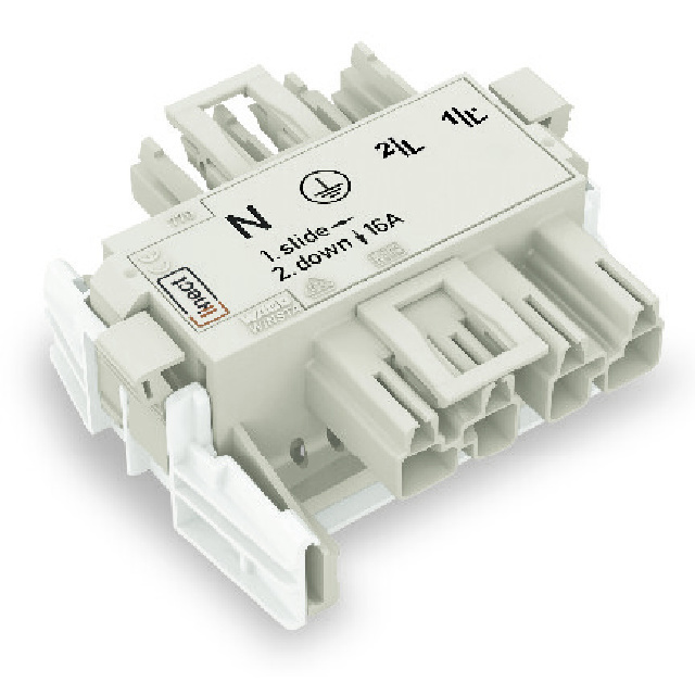 【770-6224】LINECT T-CONNECTOR 4-POLE, WHITE