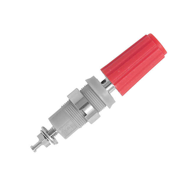 【CT4231-NI-2】4MM SHEATHED BINDING POST, RED