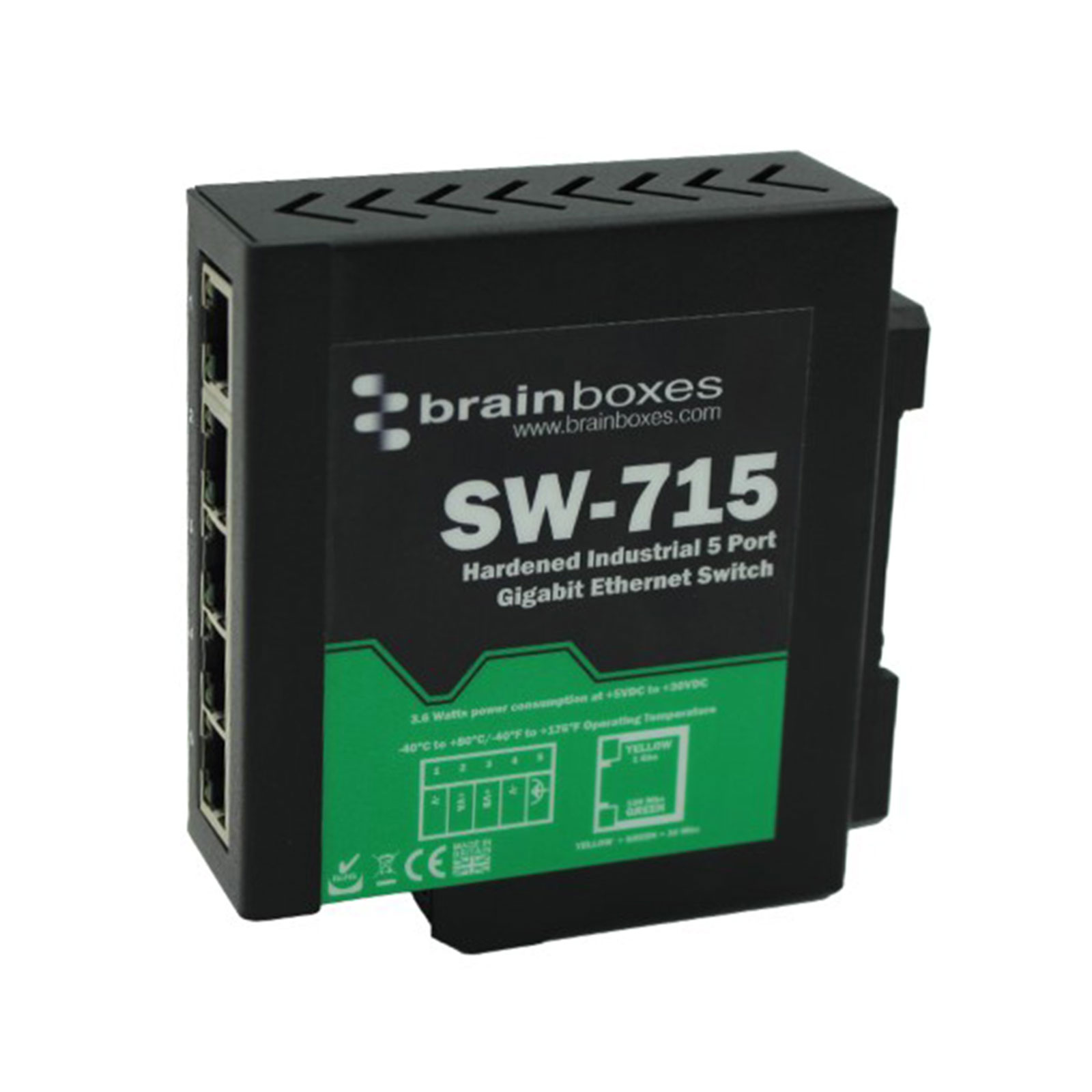 HARDENED INDUSTRIAL 5 PORT GIGAB【SW-715】