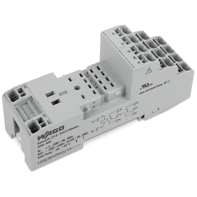 【858-100】RELAY SOCKET; 4 CHANGEOVER CONTA