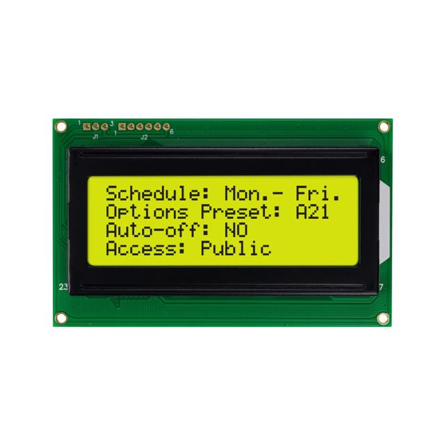 【NHD-0420D3Z-FL-GBW-V3】LCD MOD 80DIG 20X4 TRANS YLW/GRN