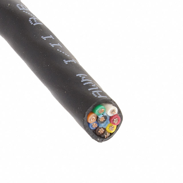 【25468 BK001】CABLE 8COND 20AWG BLK SHLD FEET