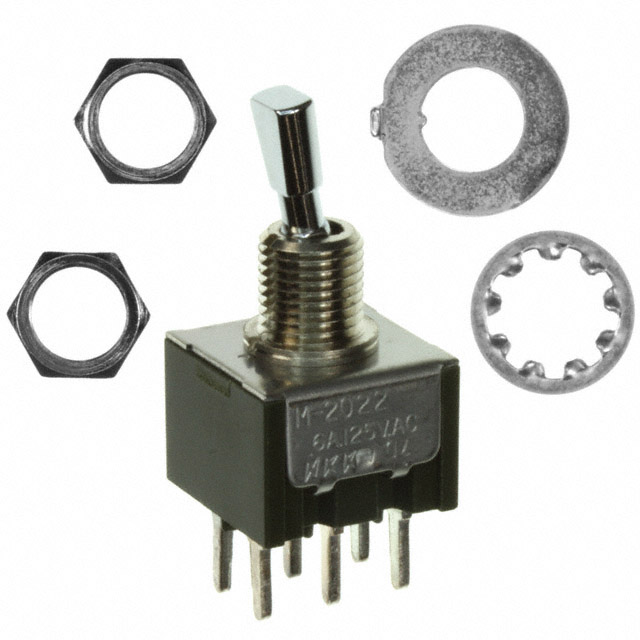 【M2022E2A1W03】SWITCH TOGGLE DPDT 6A 125V[バルク]
