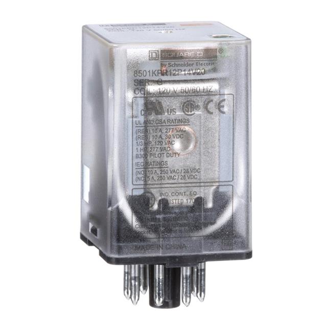 PLUG IN RELAY, TYPE KP, TUBULAR,【8501KPR12P14V20】