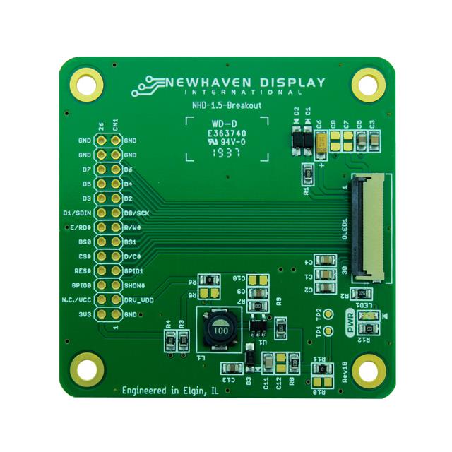 【NHD-1.5-BREAKOUT】EVAL BRD NHD-1.5-128128G SSD1357