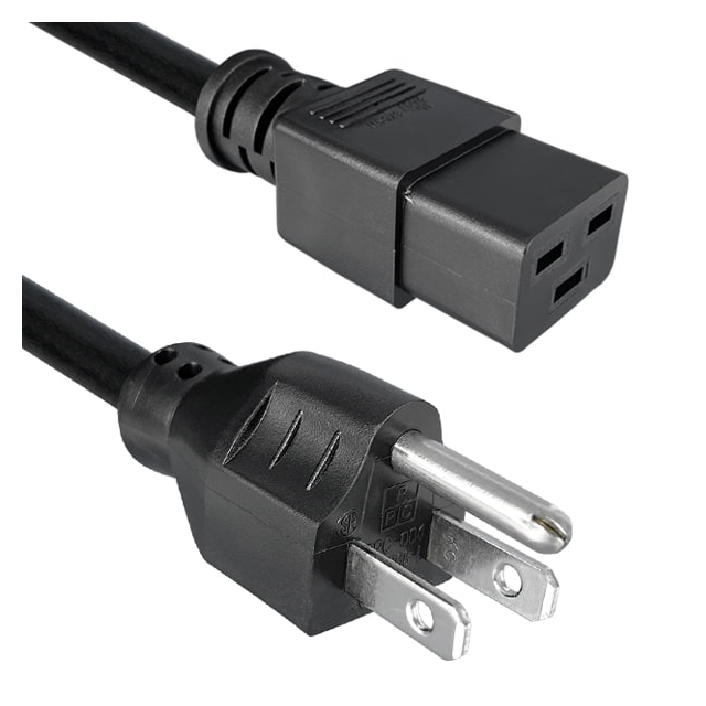 【225003-01】CORD 14AWG 5-15P - 320-C19 8.2'