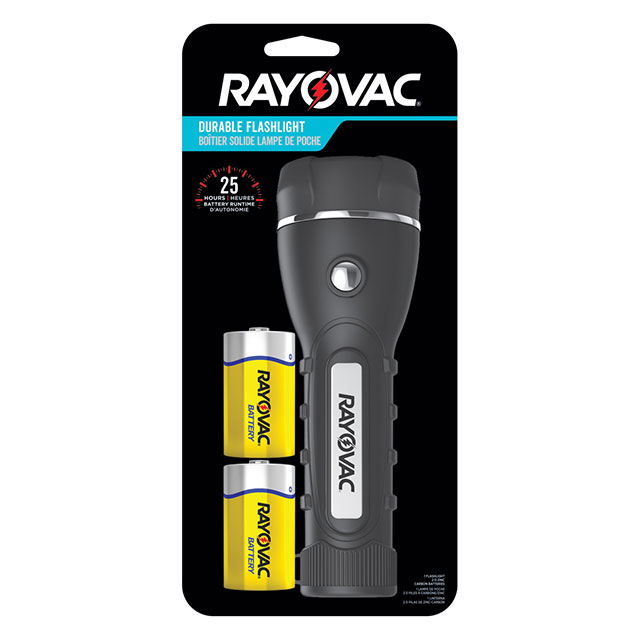 【BEHR2D-BB】RAYOVAC DURABLE (2)D LED FLASHLI