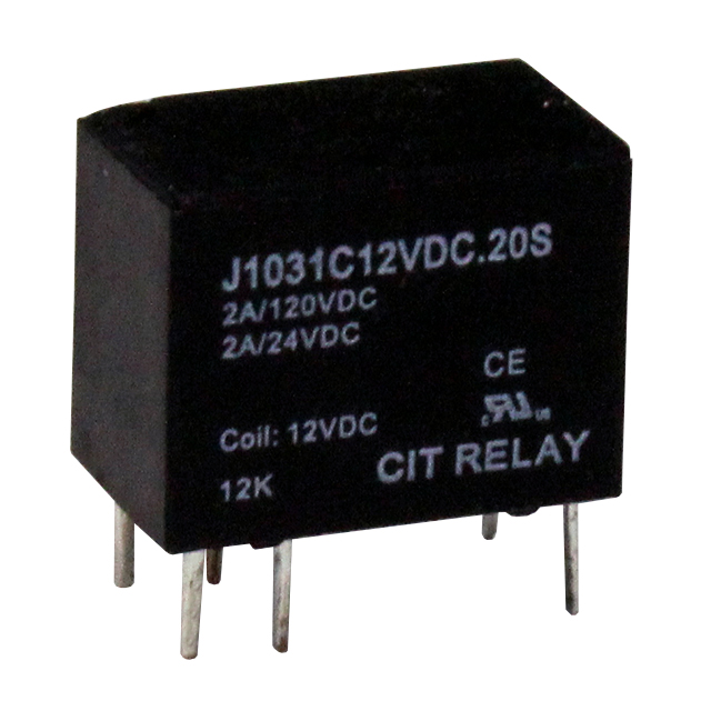 RELAY GEN PURPOSE SPDT 2A 12V J1031C12VDC.20S CIT Relay and Switch