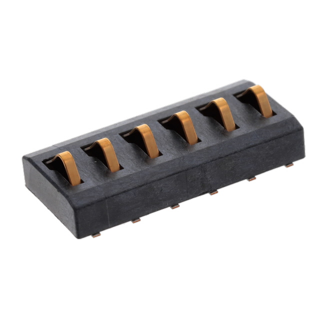 【009155006401006】CONN SPRING BATTERY 6POS SMD