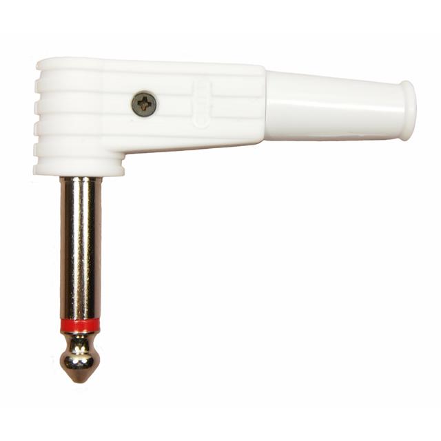 【FM1105W】1/4" MONO PLUG 90 DEG WHITE
