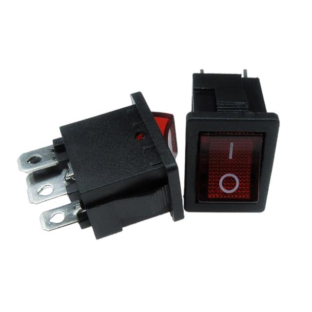 SWITCH ROCKER DPST 10A 125V【SW-R2-3A-F-LR13-4】