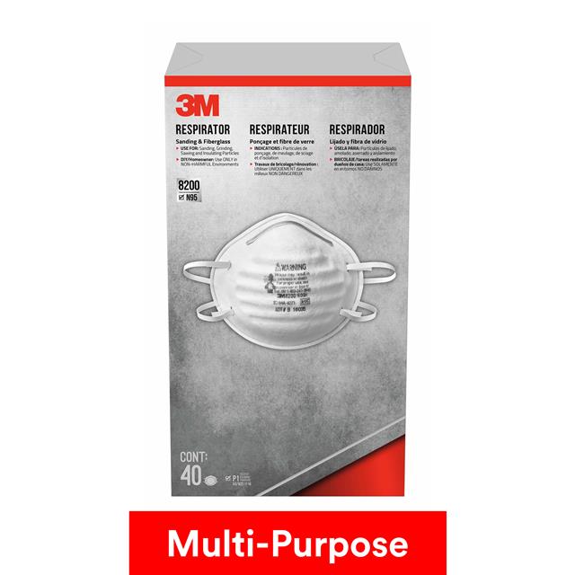 【8200H40-DC】3M SANDING AND FIBERGLASS RESPIR