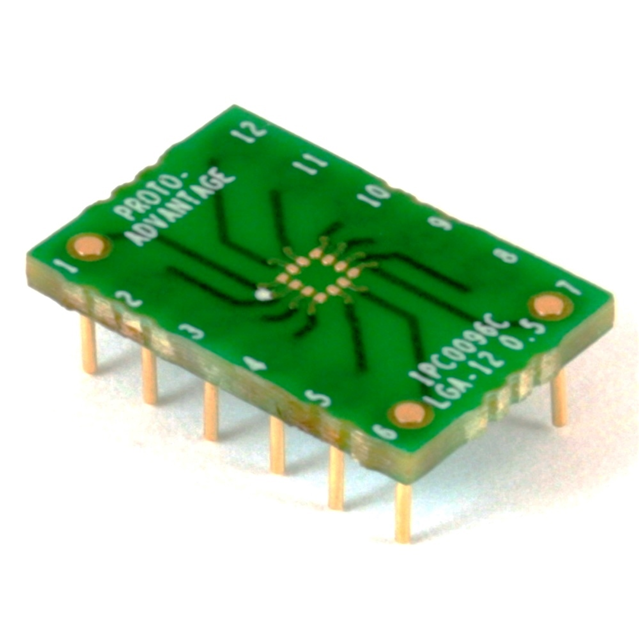 【IPC0096C】LGA-12 TO DIP-12 SMT ADAPTER (0.