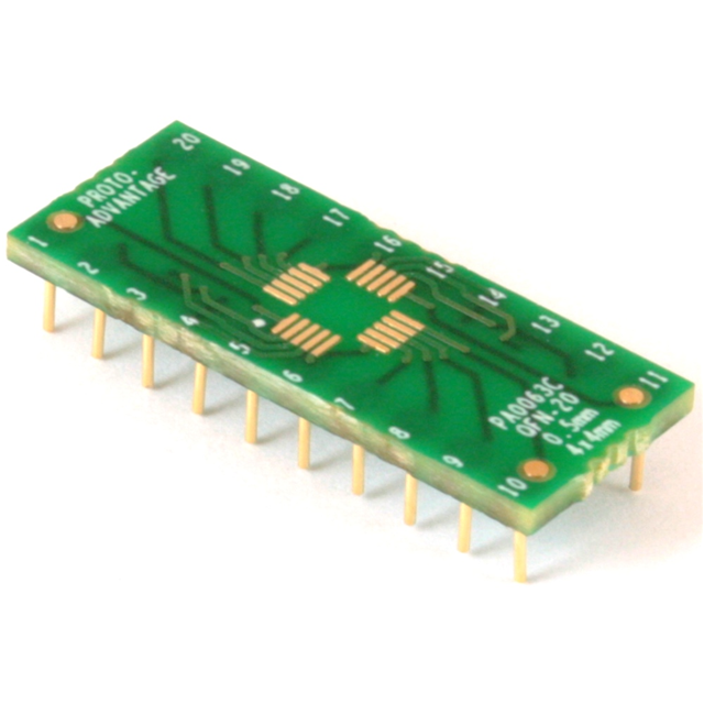 QFN-20 TO DIP-20 SMT ADAPTER (0.【PA0063C】
