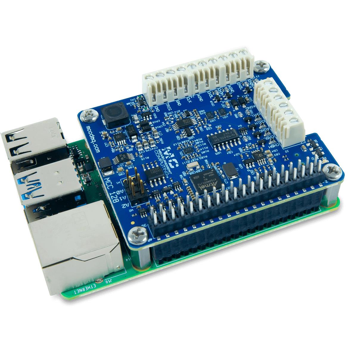 MCC128 VOLTAGE MEASURING DAQ HAT【6069-410-001】