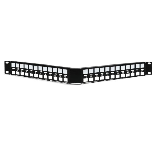 【PP48MOD1AU】MODULAR PATCH PANEL, ANGLED, 48