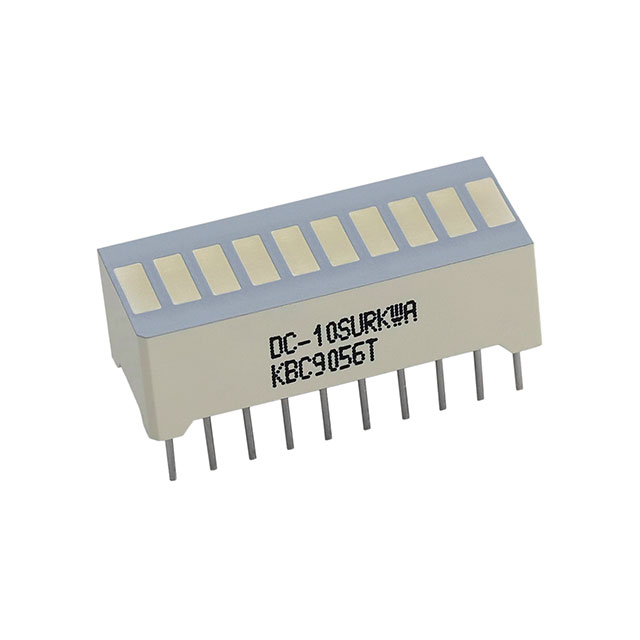 【DC10SURKWA】LED CBI 5.08X1.78MM 10SEG R VERT
