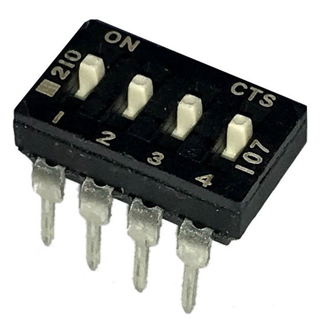 【210-4ES】SWITCH SLIDE DIP SPST 0.1A 20V