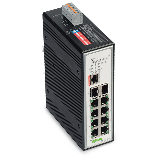 【852-303】INDUSTRIAL-MANAGED-SWITCH; 8-POR