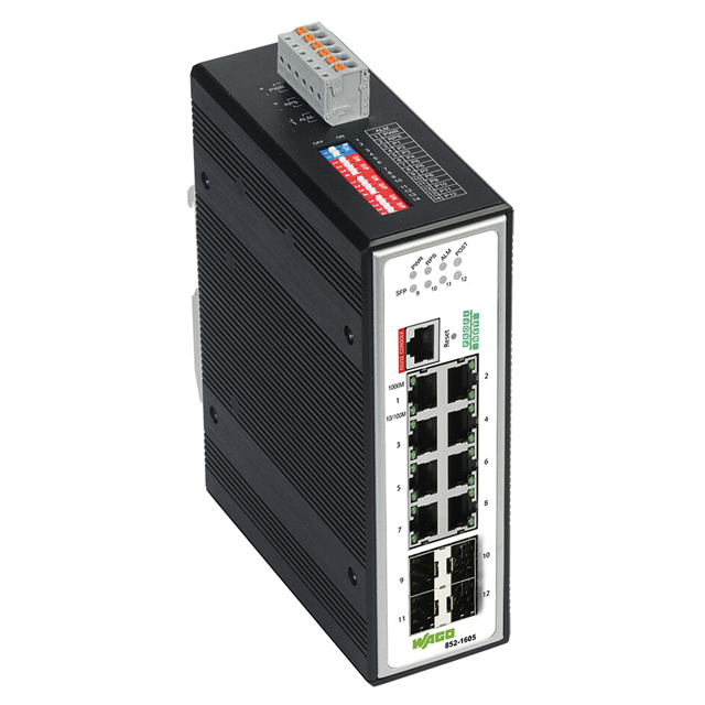 INDUSTRIAL-MANAGED-SWITCH; 8-POR【852-1605】