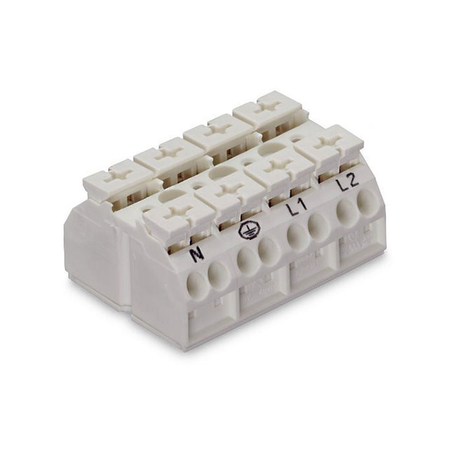 TERM BLK 4POS WHITE【862-8604】