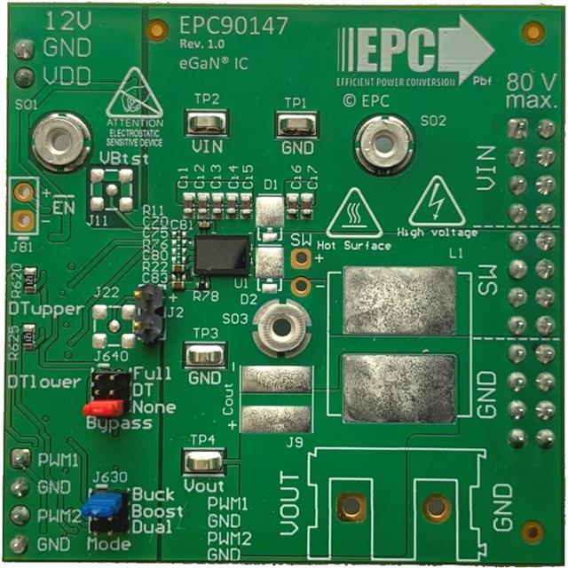 【EPC90147】EPC23102ハーフブリッジ開発ボード(100V/22A)
