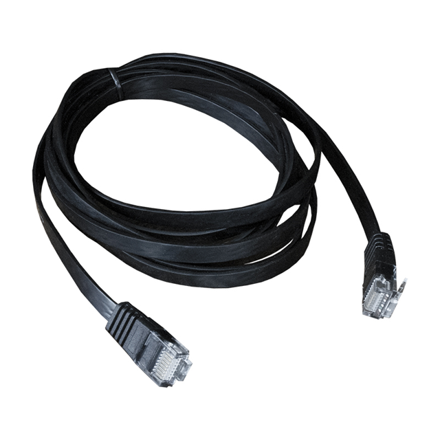 【76002106】2M CAT 6 BLACK FLAT PATCH CABLE