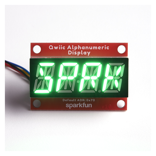 QWIIC ALPHANUMERIC DISPLAY GREEN【COM-18566】