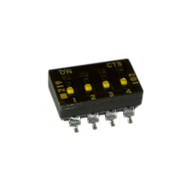 【219-4LPSTRF】SWITCH SLIDE DIP SPST 0.1A 20V