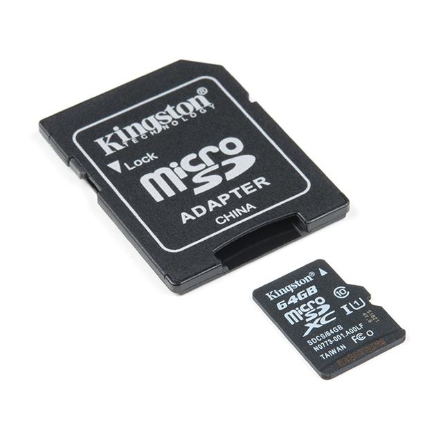 【COM-14833】MEM CARD MICROSD 64GB CLASS 10
